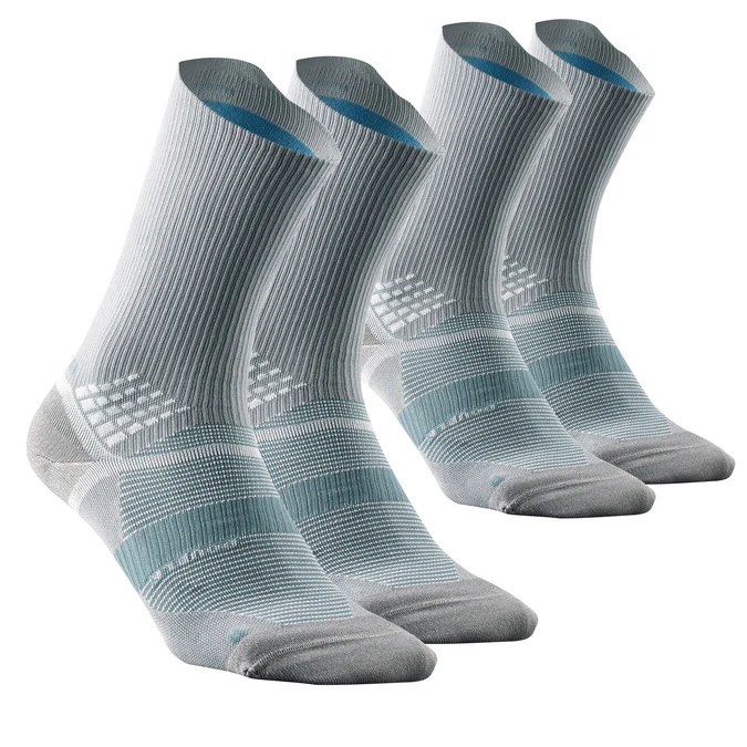 Decathlon Quechua - Meias de cano alto duplo Quechua MH 900 para caminhada - 2 pares