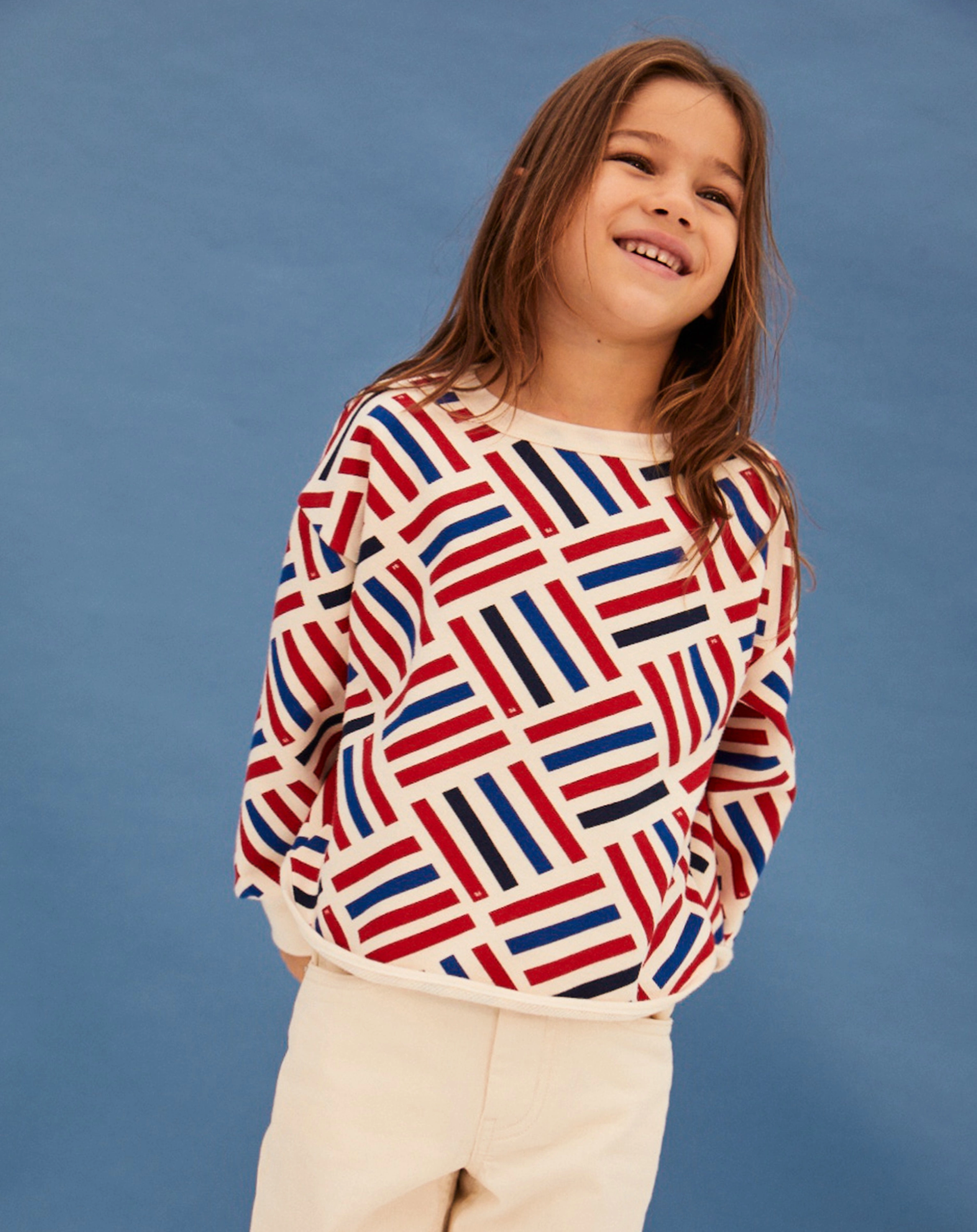 Sweatshirt BANDE AOP in avalanche/multi