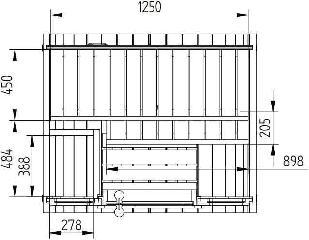 Fasssauna Ellipso S, Moderne Outdoor Sauna inkl. Dacheindeckung, Kompakte Gartensauna mit Glasfront, Außensauna: B 136 x T 119 x H 203 cm, 2 Personen