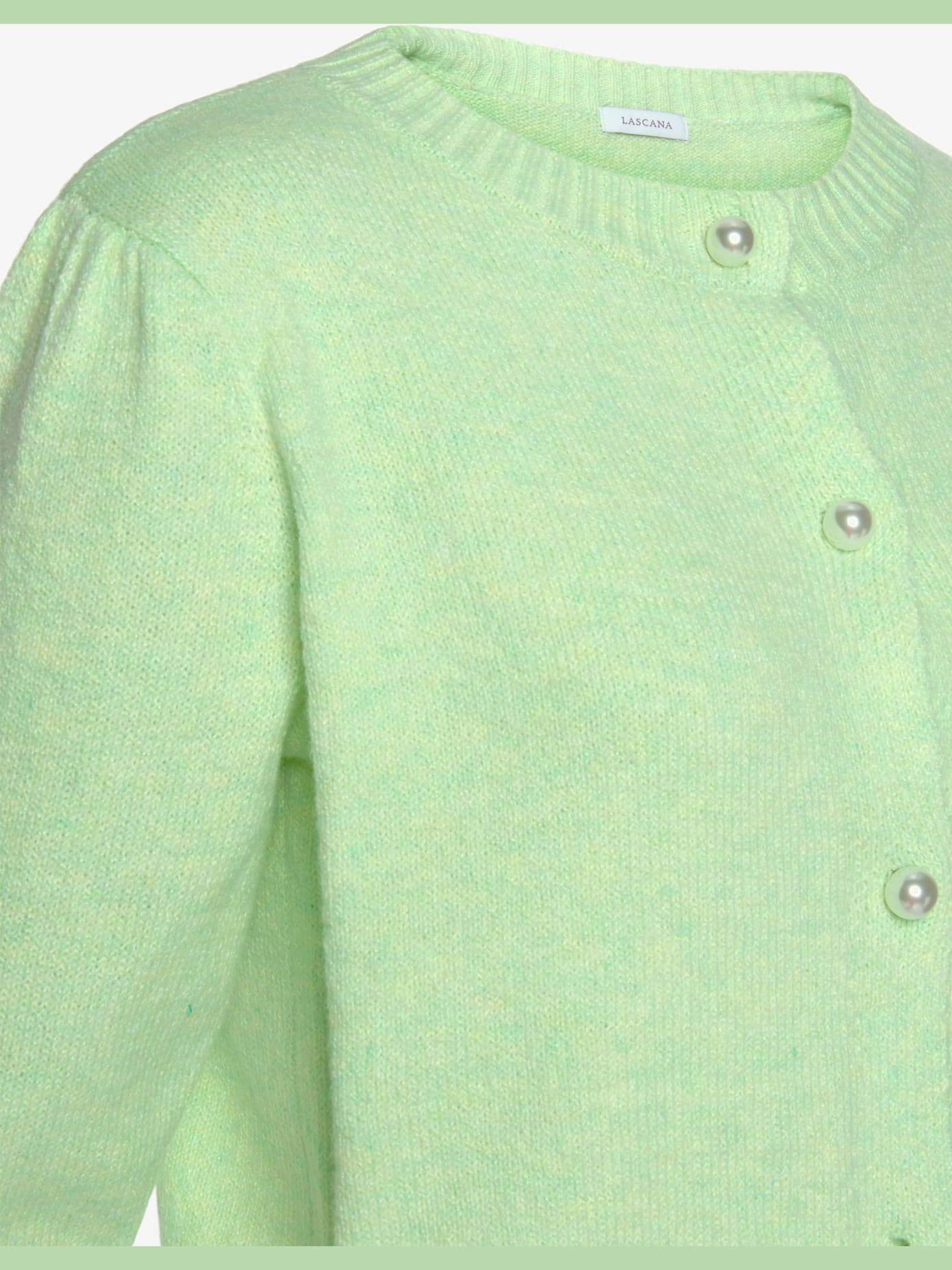 Veste en tricot courte avec encolure ronde