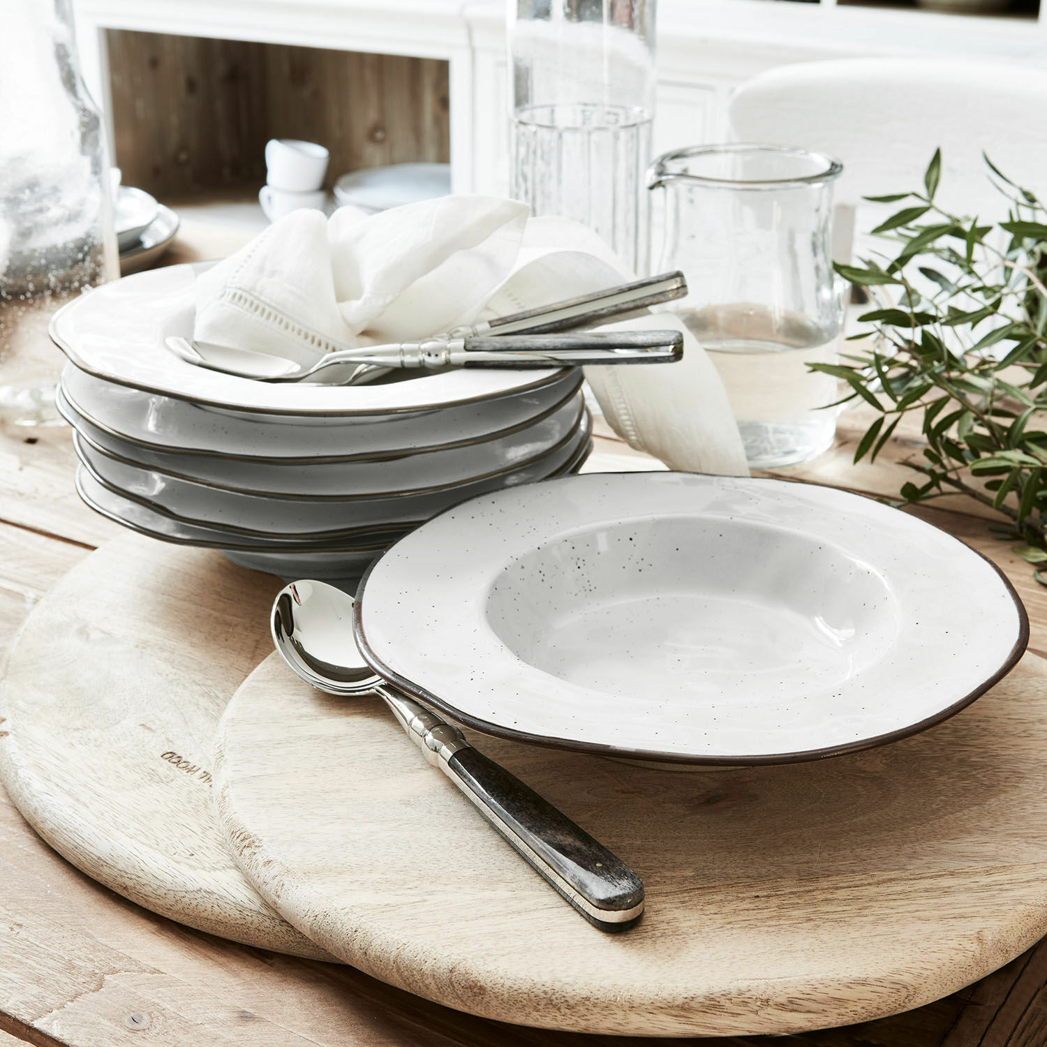 Suppenteller 6er Set Biarré weiß
