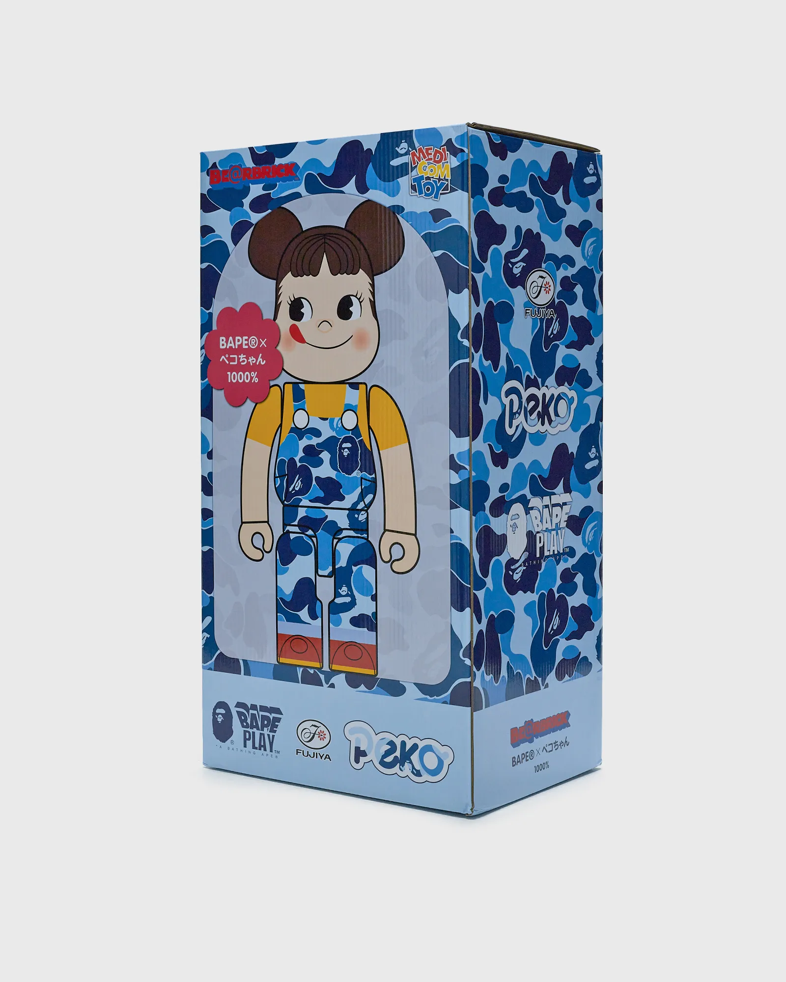 MEDICOM BEARBRICK 1000% BAPE X PEKO-CHAN BLUE