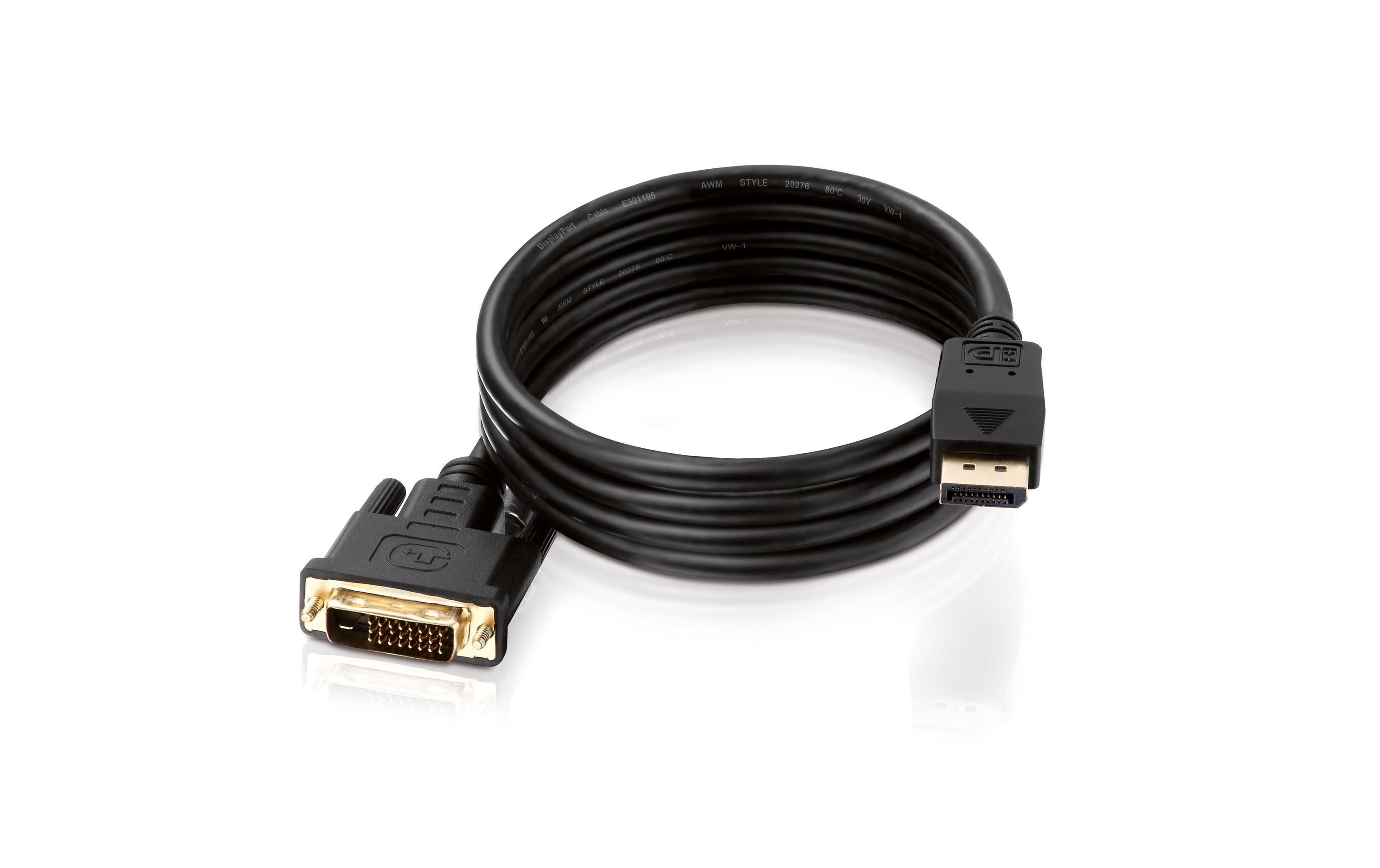 Kabel DisplayPort - DVI-D, 1.5 mDisplayPort- zu DVI-Kabel, schwarz