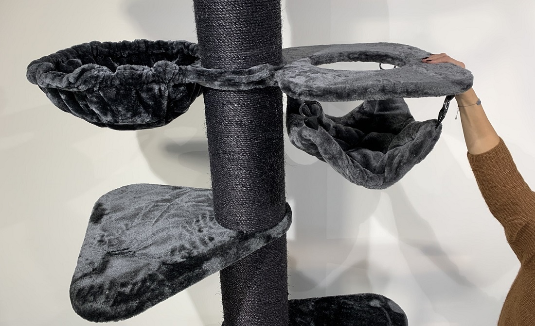 Arranhador para Gatos Maine Coon Tower Crown, Preto