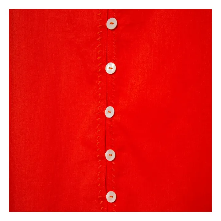 Alma Deia Blouse Brodée en Coton Bio | Corail