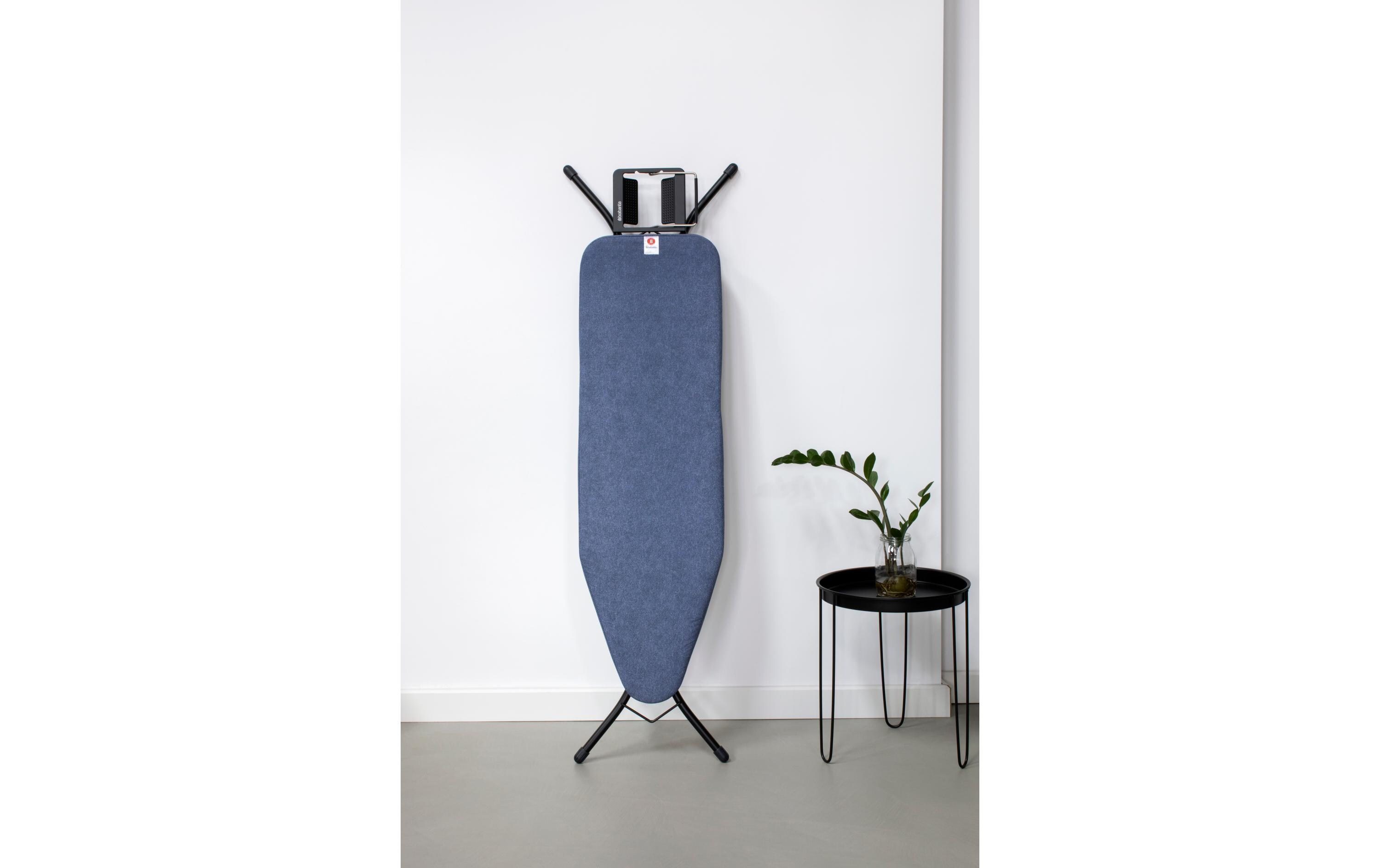 Bügeltisch mit Dampfbügeleisenablage Blue DenimBügelbrett B, 124 cm x 38 cm