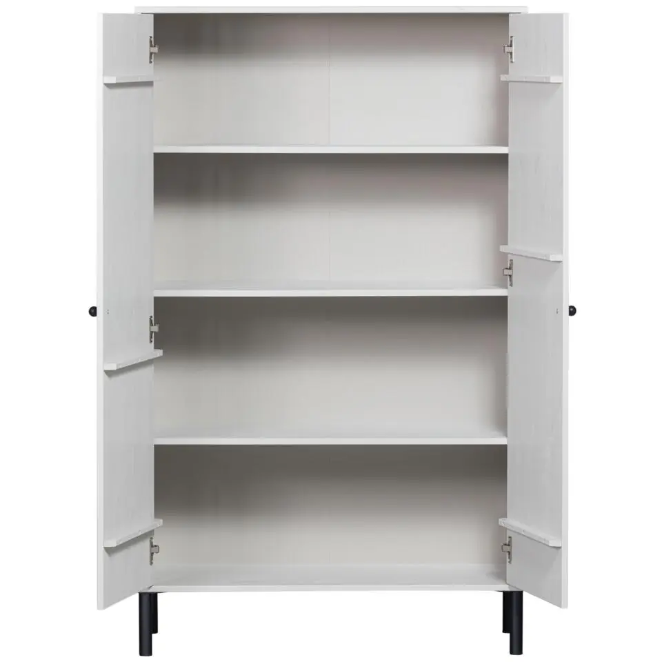 WOOOD Xina Lage Kast - Grenen - Wolkengrijs - 149x90x40