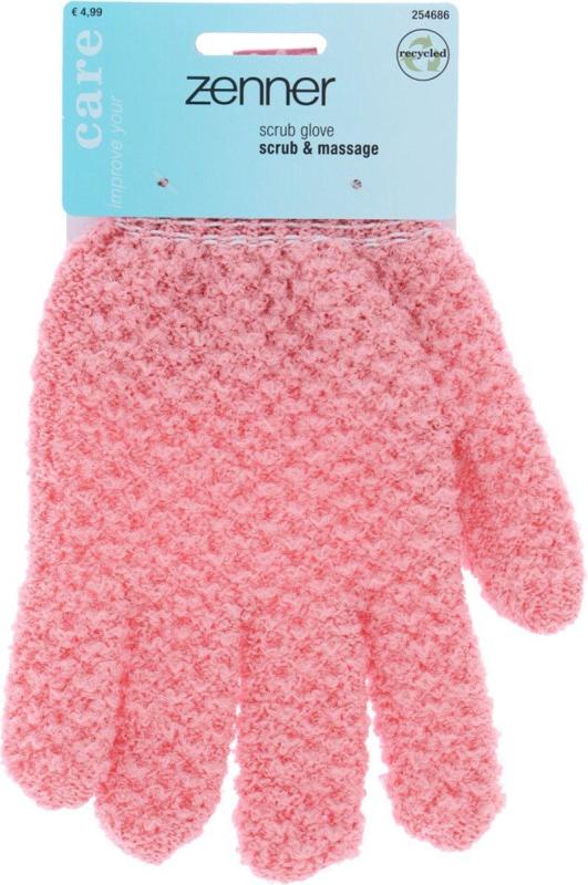Zenner Scrub Handschoen Roze 1 Stuk