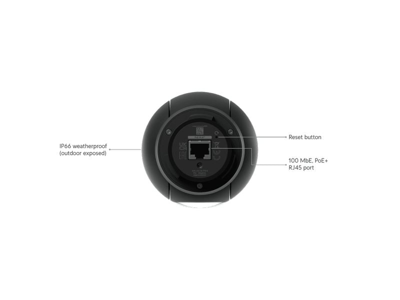 Ubiquiti Netzwerkkamera G5 PTZ Schwarz Kompakte PTZ-Kamera mit 2K-Auflösung, Smart Detection und wetterfestem Gehäuse für professionelle Sicherheitsanwendungen