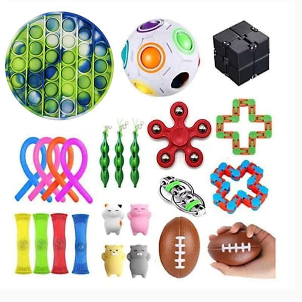 PRO 24 st. Fidget Pop it Toys Set-pakke for barn og voksne