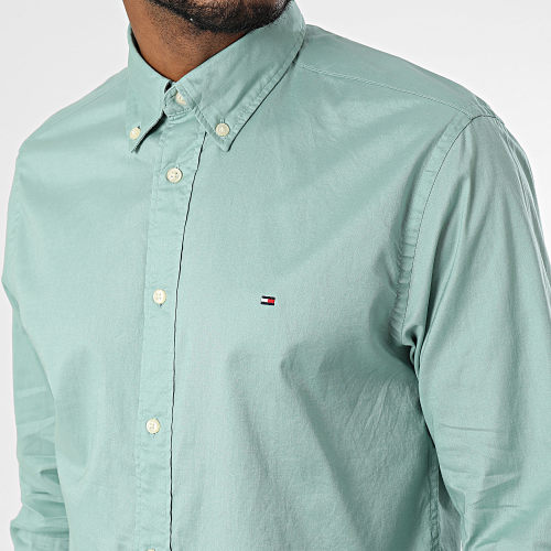 Chemise Manches Longues Flex Poplin 0934 Vert Clair