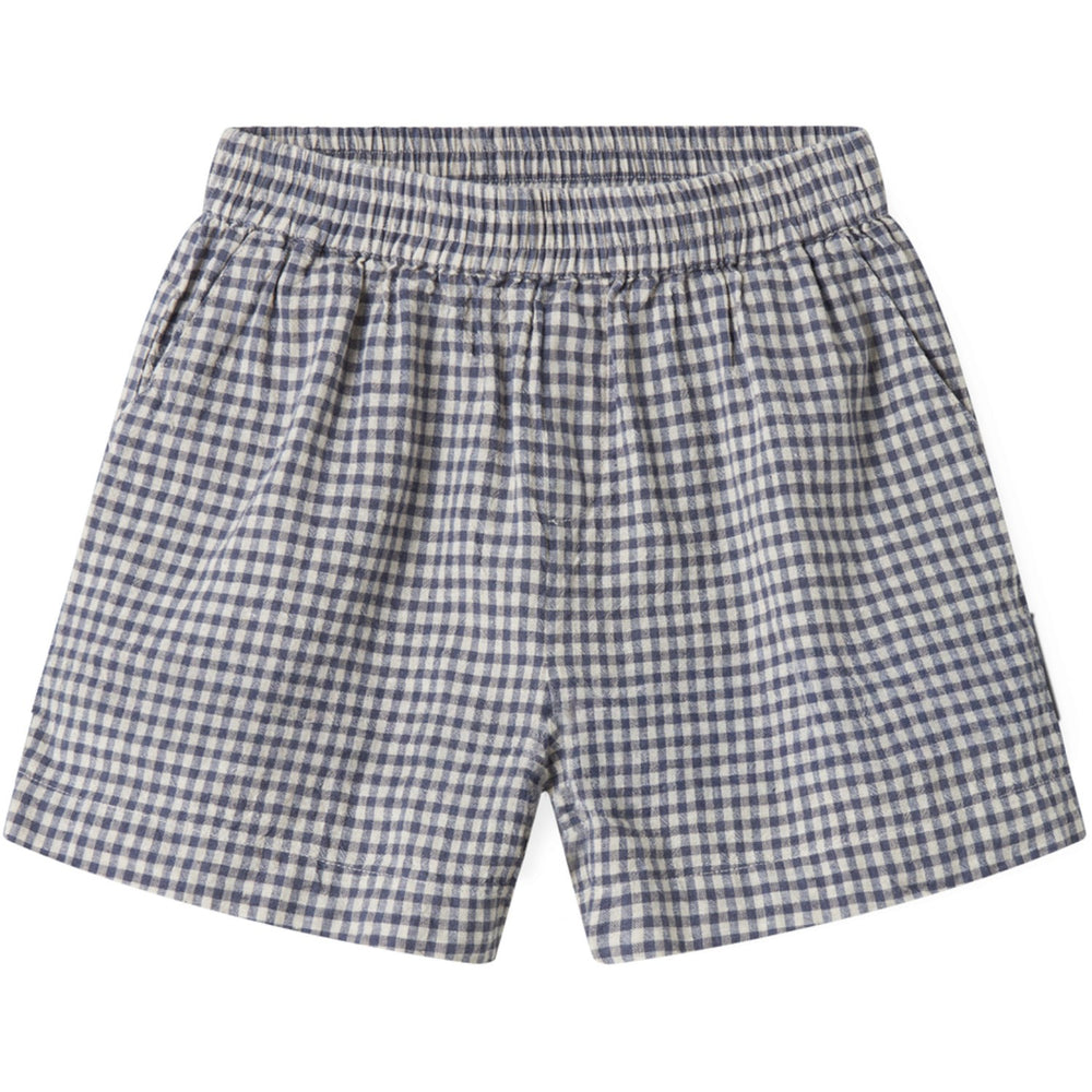 Køb MarMar Cotton Linen Marine Check Pinon Shorts