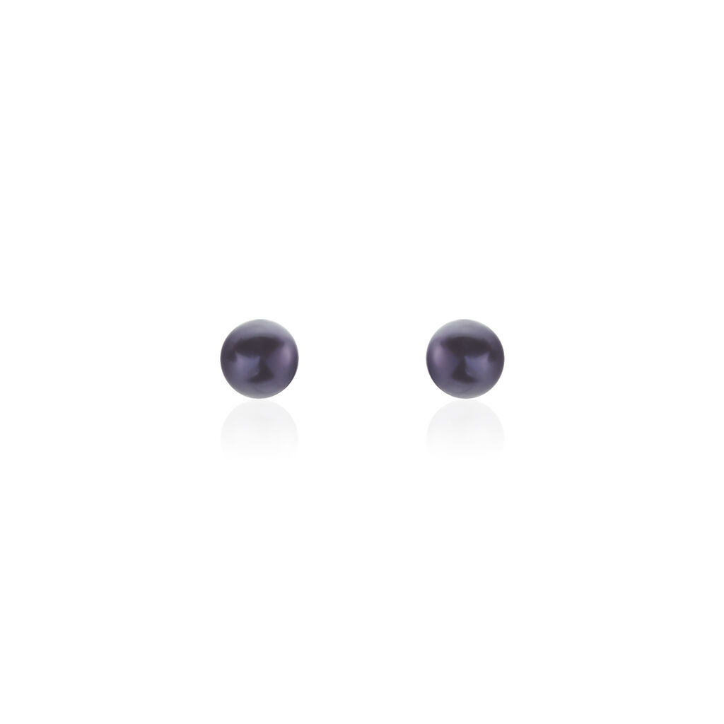 Boucles D'oreilles Puces Micaelle Teintees Or Jaune Perle De Culture