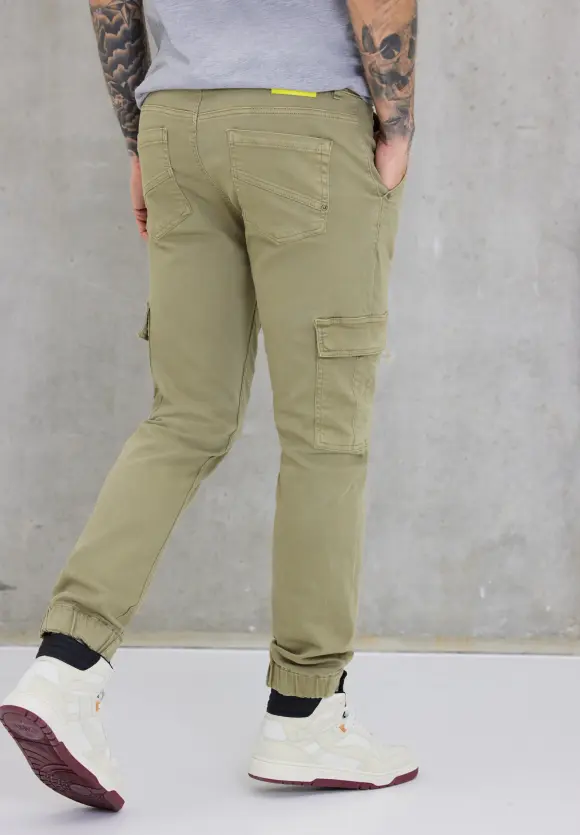 Regular Fit Joggpants - soft olive washed