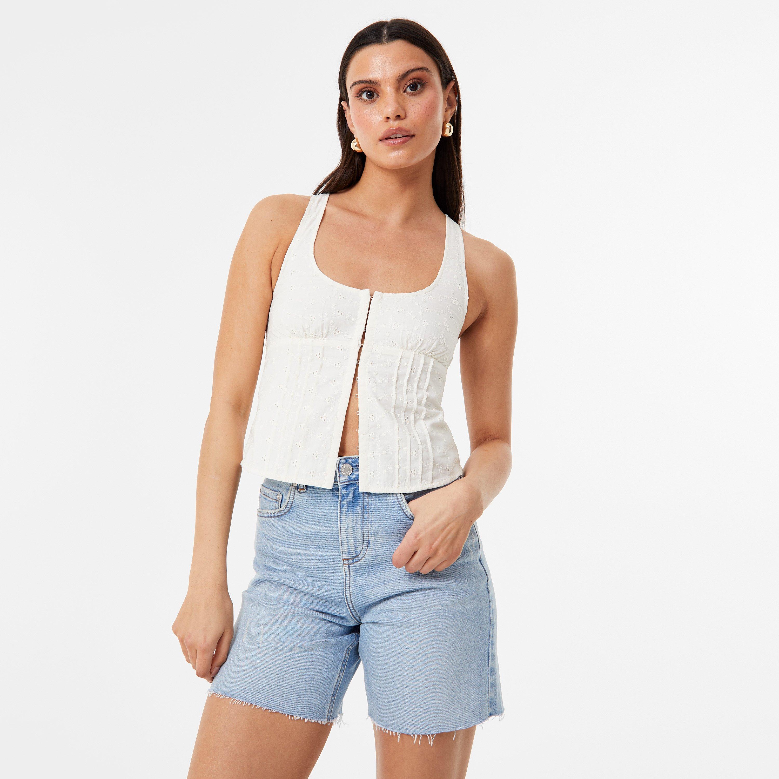 Jack Wills JW Broderie Corset Top