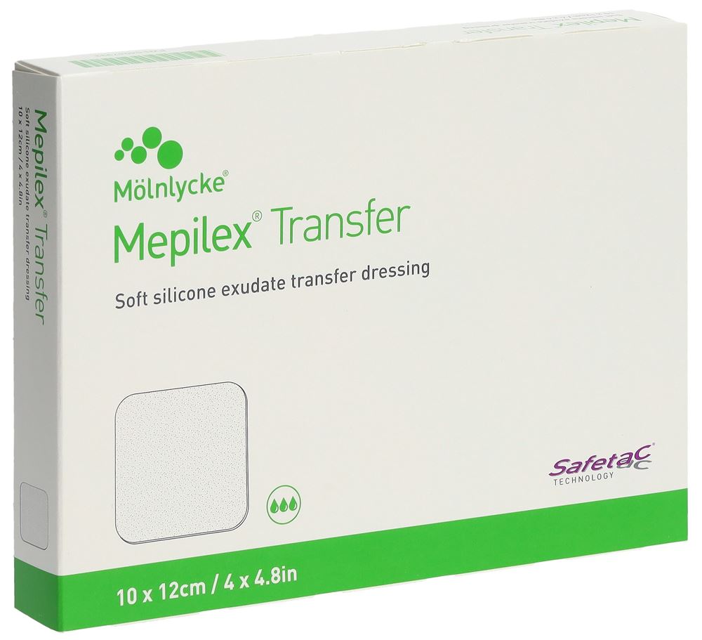 MEPILEX Transfer Safetac Wundauflage 10x12cm Silikon 5 Stk