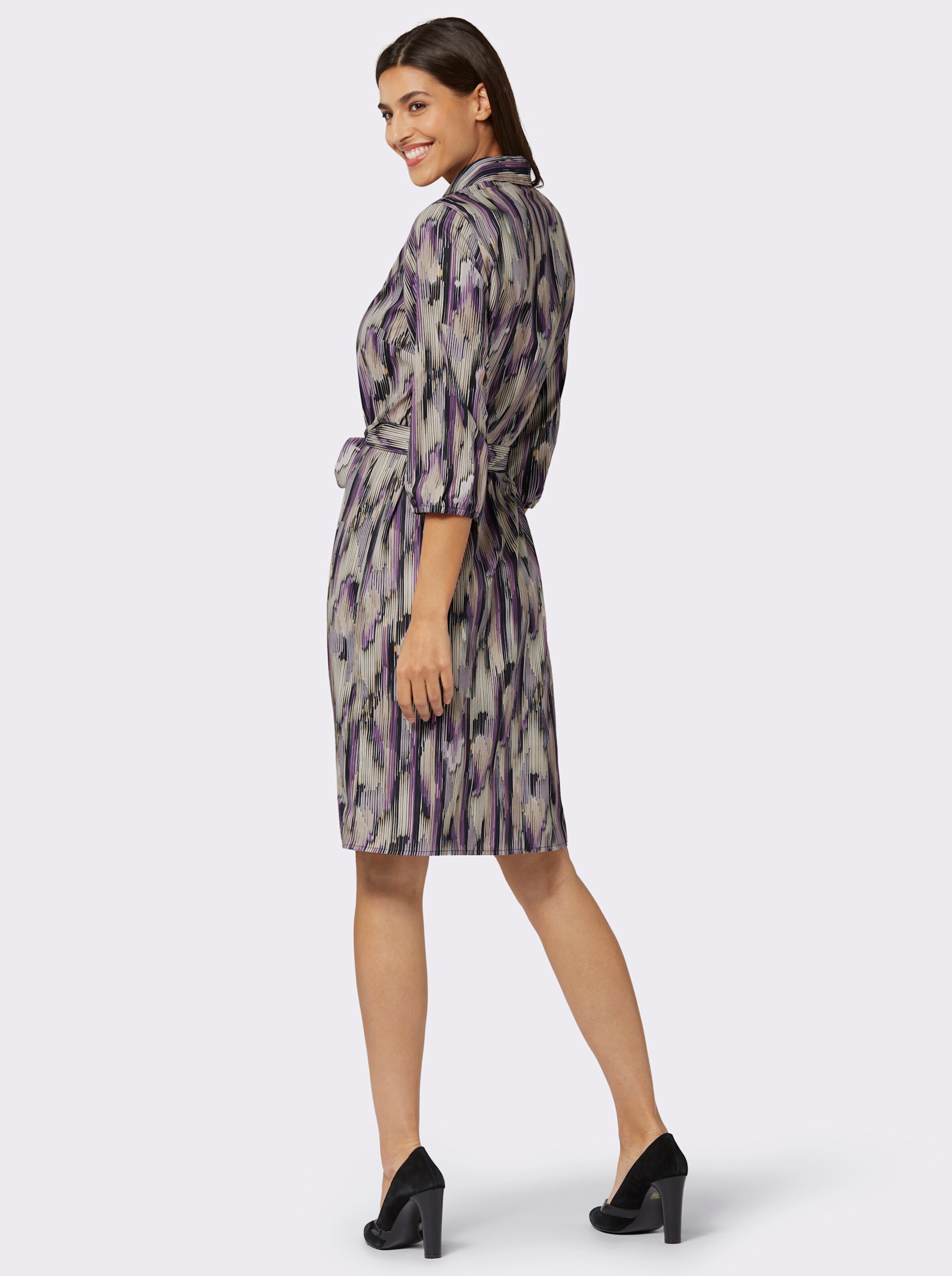 Hemdblusenkleid mit Bindegürtel