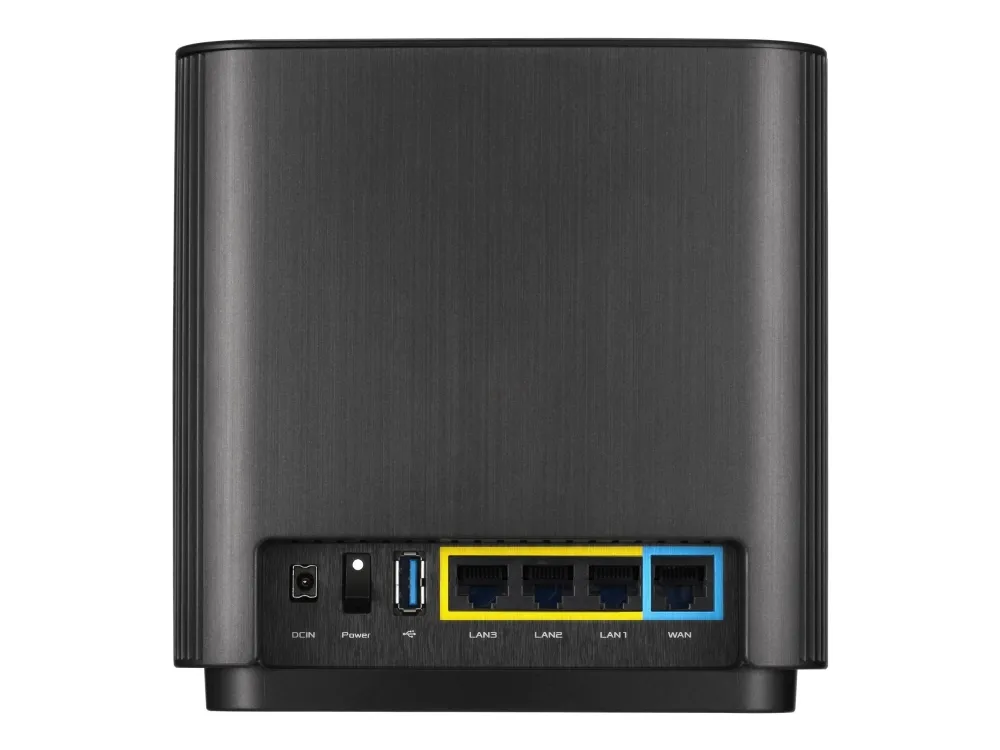 ASUS ZenWiFi AX (XT8) - Wi-Fi-system - (2 routere) - op til 5500 sq.ft - mesh 1GbE, 2.5GbE - Wi-Fi 6 - Tri-Band