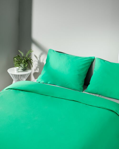 housse de couette coton doux 200 x 200/220 vert clair