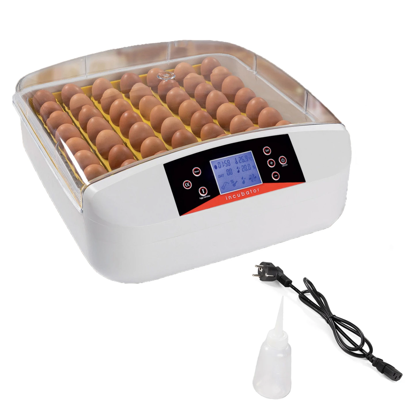 Couveuse PRO automatique 56 oeufs éclairés incubateur autonome avec LED mire oeufs
