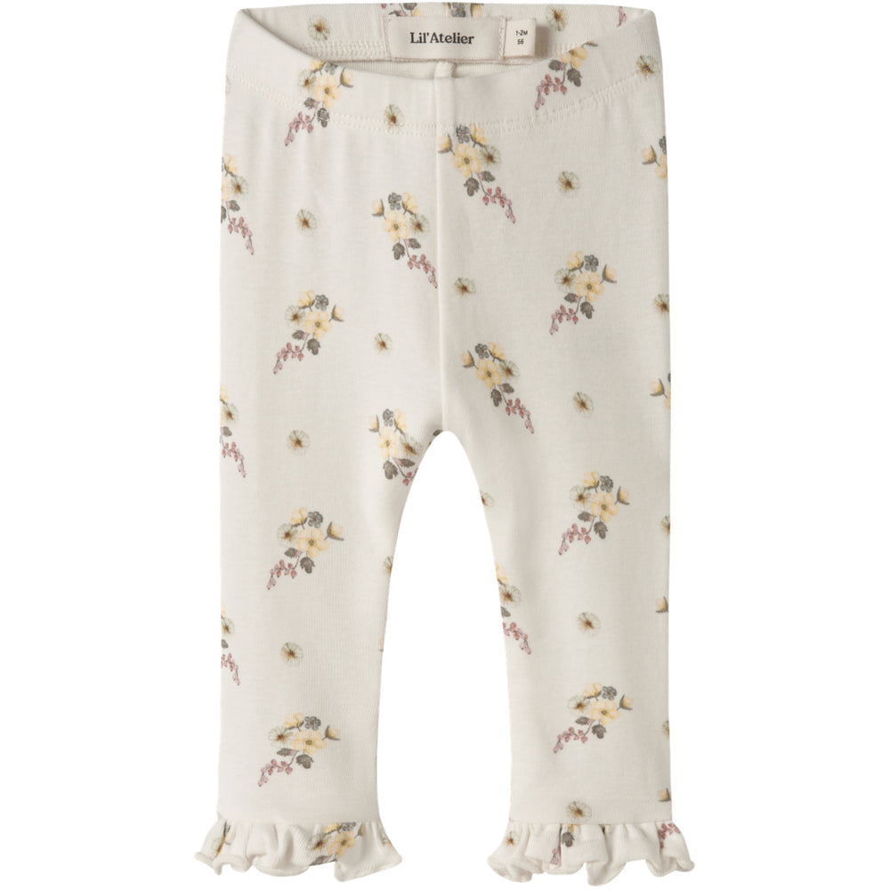 Køb Lil'Atelier Coconut Milk Flower Nbfgayo Ska Slim Leggings Lil