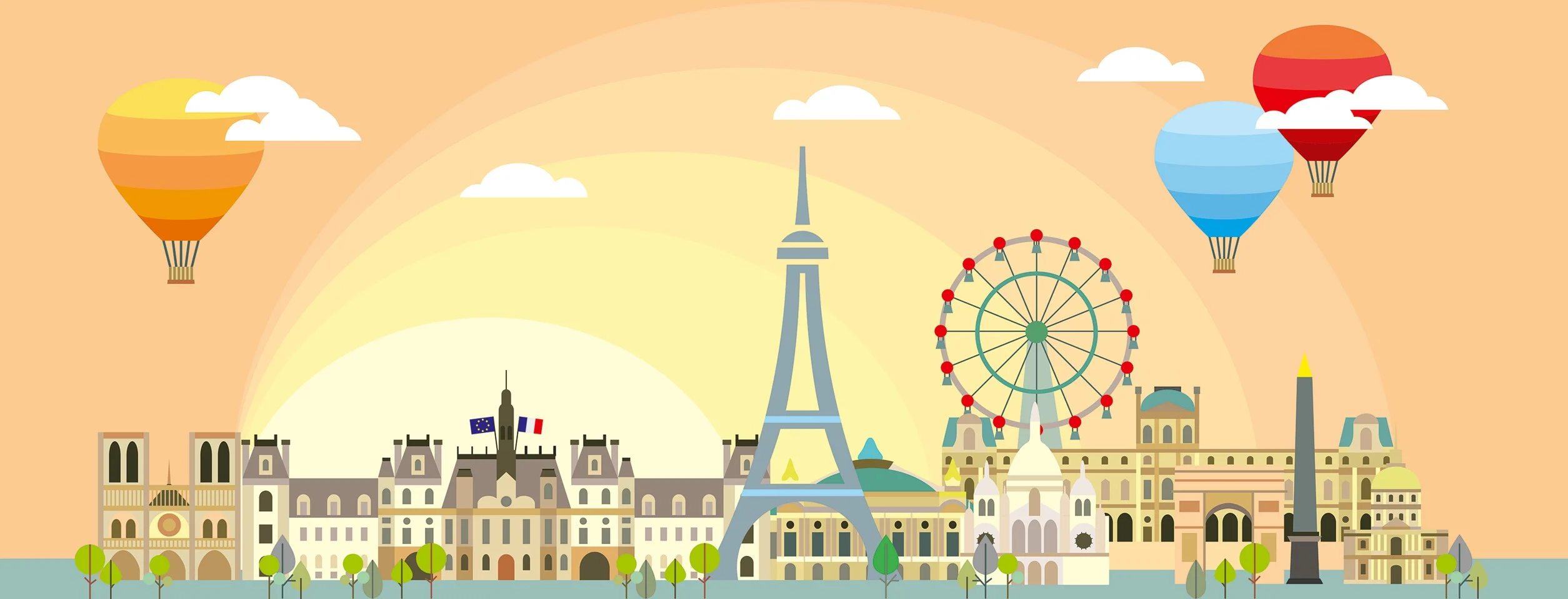Ravensburger - Puslespil Air Ballon Over Paris 1000 brikker