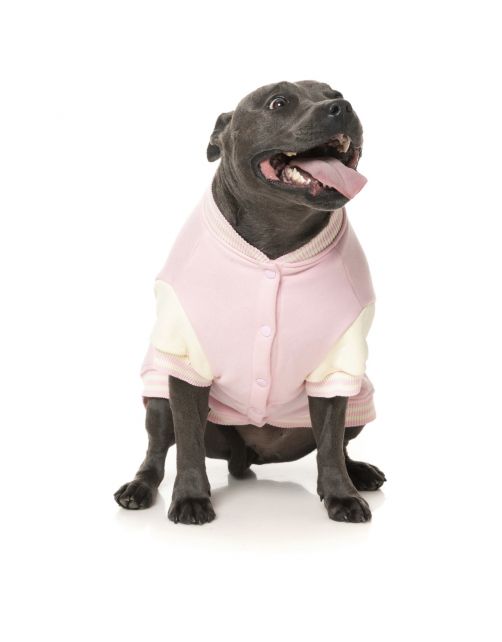 Fuzzyard The Letterman Jacket Roze - Hondenkleding