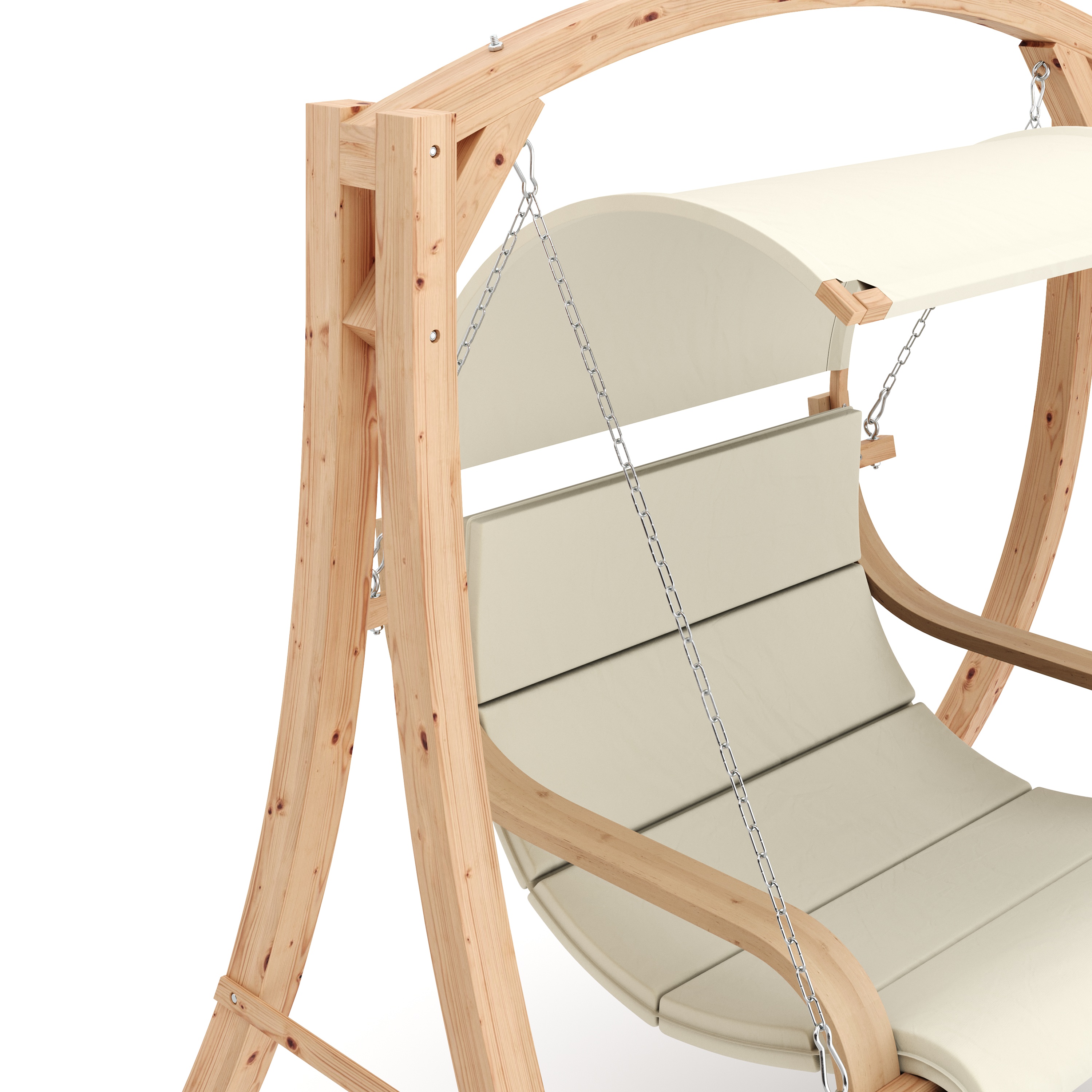 Hollywoodschaukel Holz beige/nature