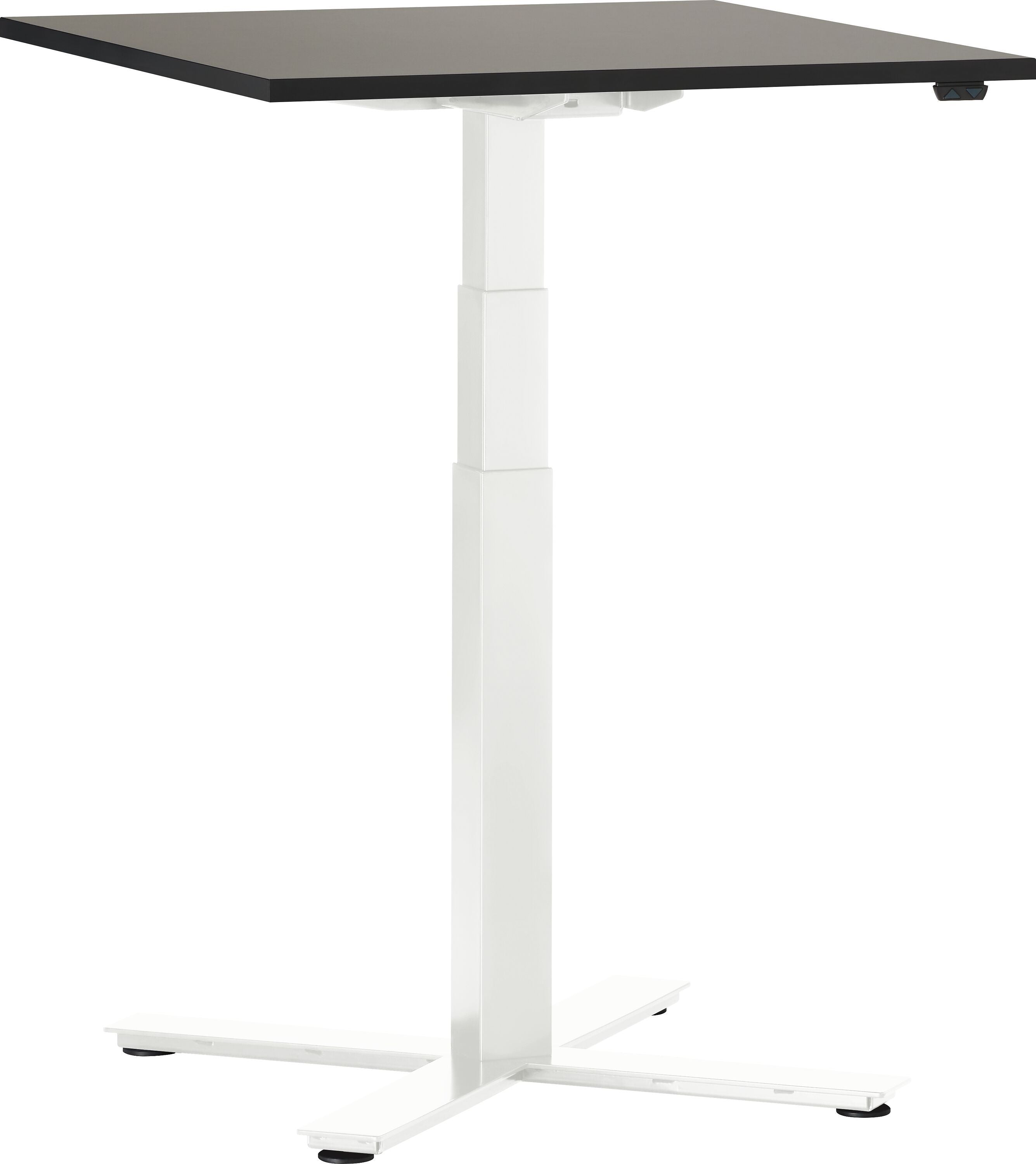 FLEXCUBE Besprechungstisch höhenverstellbar - Schwarz / B: 70.0 cm x T: 70.0 cm x H: 62.5 cm