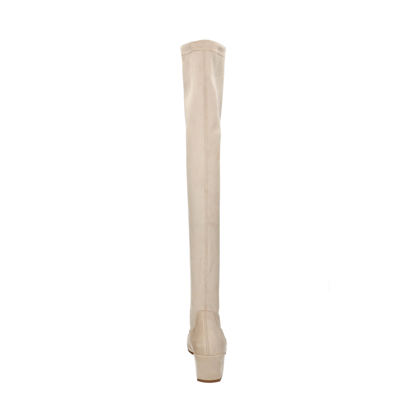 Beige suèdine overknee laarzen