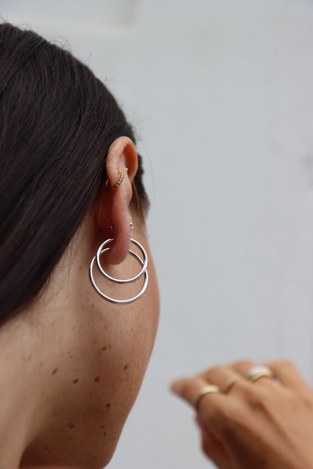 Maria Black  Senorita hoops - sølv