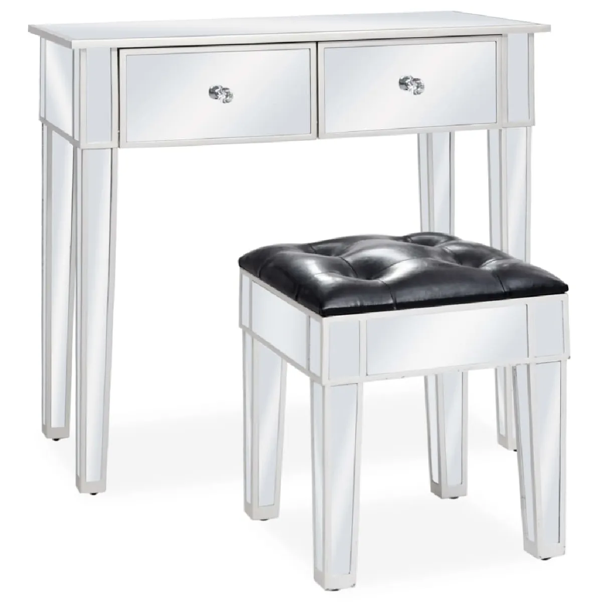 vidaXL Coiffeuse Miroir avec Tabouret