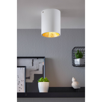 Eglo plafondlamp Polasso wit/goud