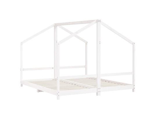 VIDAXL - Lit enfant Cadre de lit d'enfant blanc 2x(90x200) cm bois de pin massif