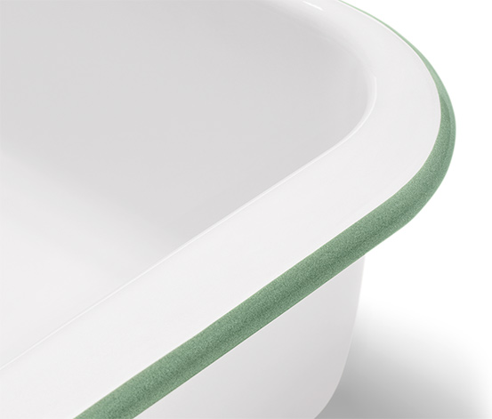 Emaille-Auflaufform mit Deckel, klein