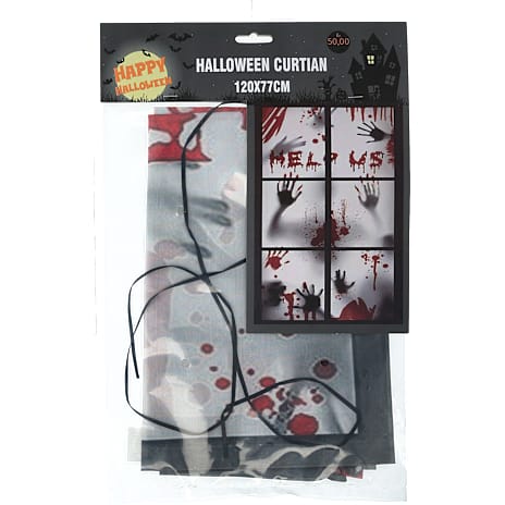 Halloween vinduesforhæng 120x80 cm - flere varianter - assorteret