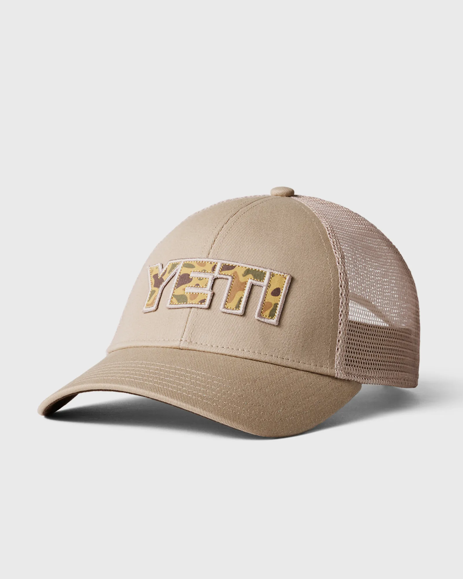 YETI Camo Logo Badge Low Pro Trucker Hat