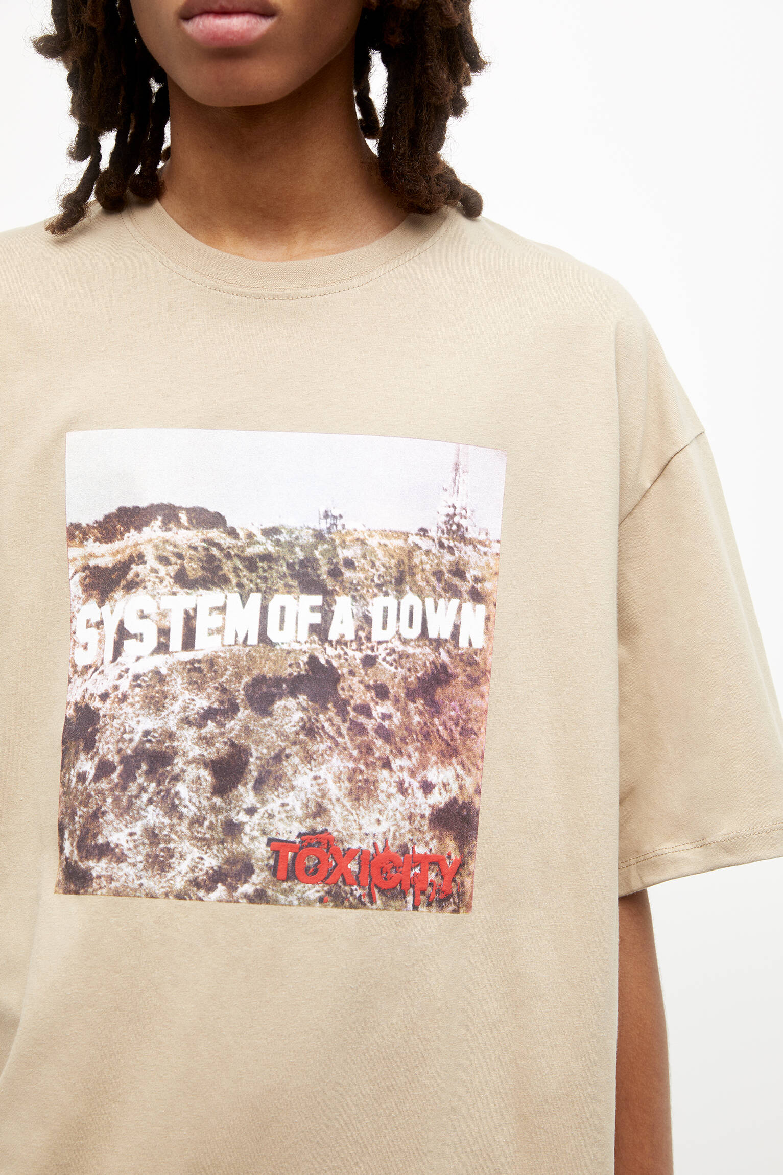 Camiseta do álbum Toxicity da banda System of a Down - Marrom Claro