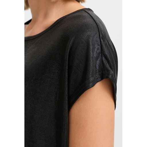 Fransa Franny T-shirt, Black Mix, XXL