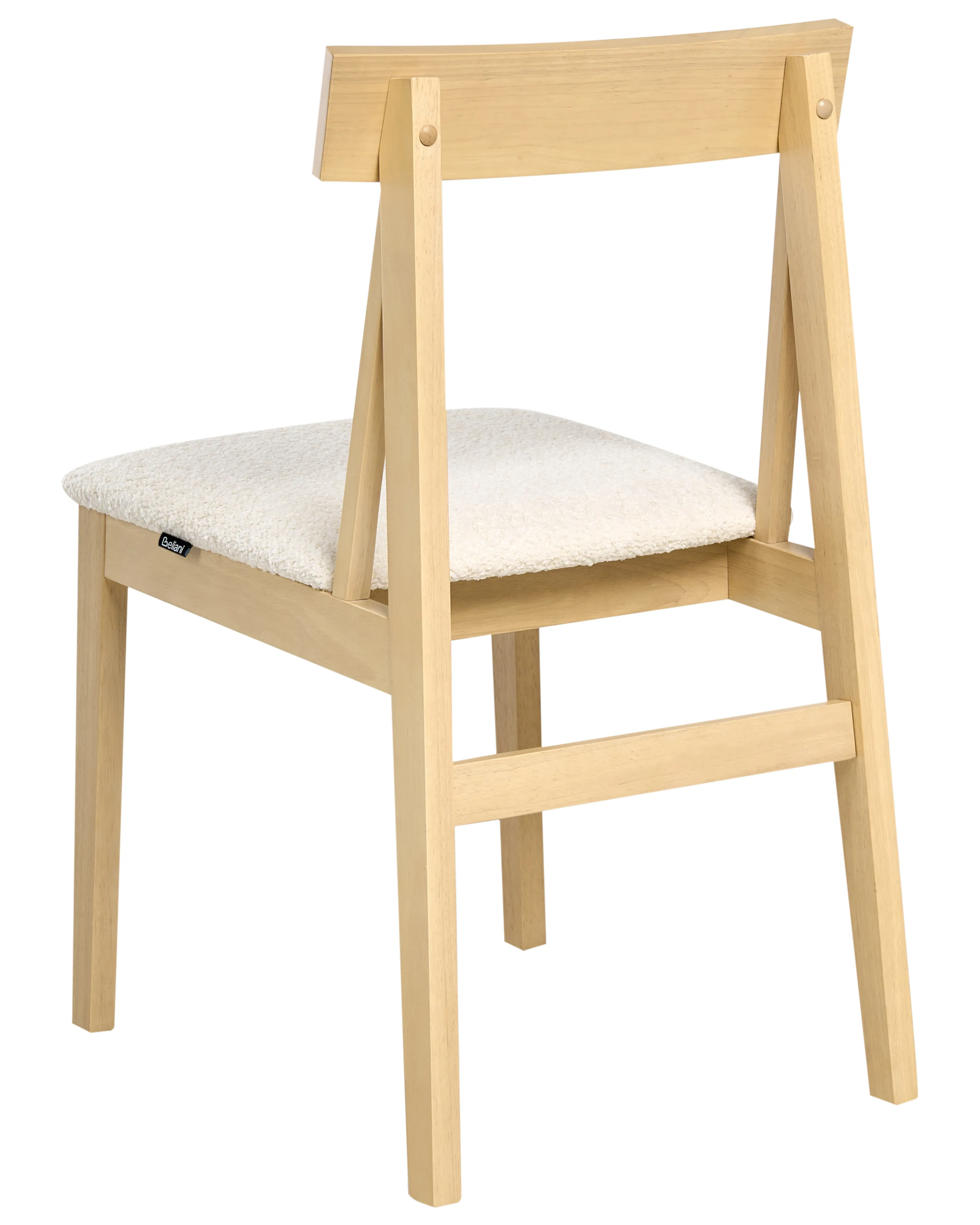 Set van 2 eetkamerstoelen ISLE Hout Lichtbruin/beige