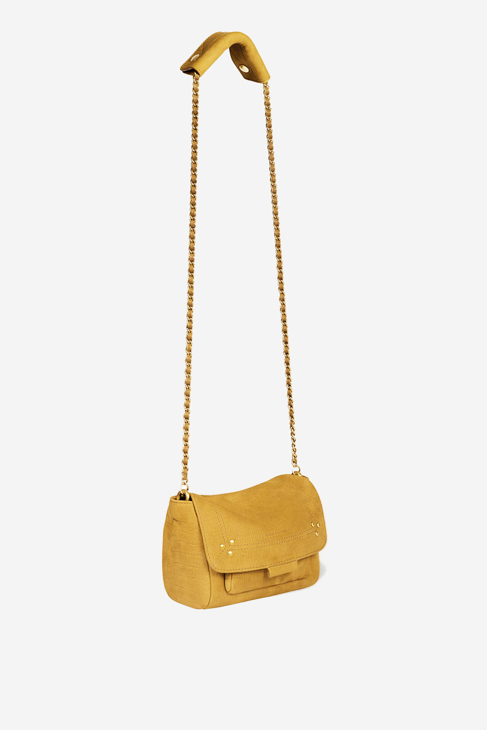 Lulu S croco leather crossbody