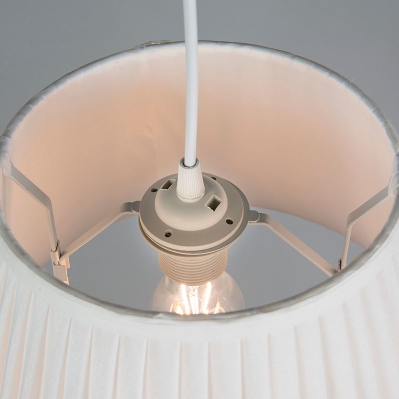 Retro hanglamp wit 35 cm - Plisse