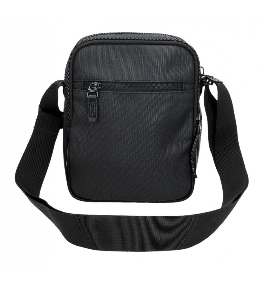 Bolsa de ombro Pepe Jeans Grays com dois compartimentos - Preta