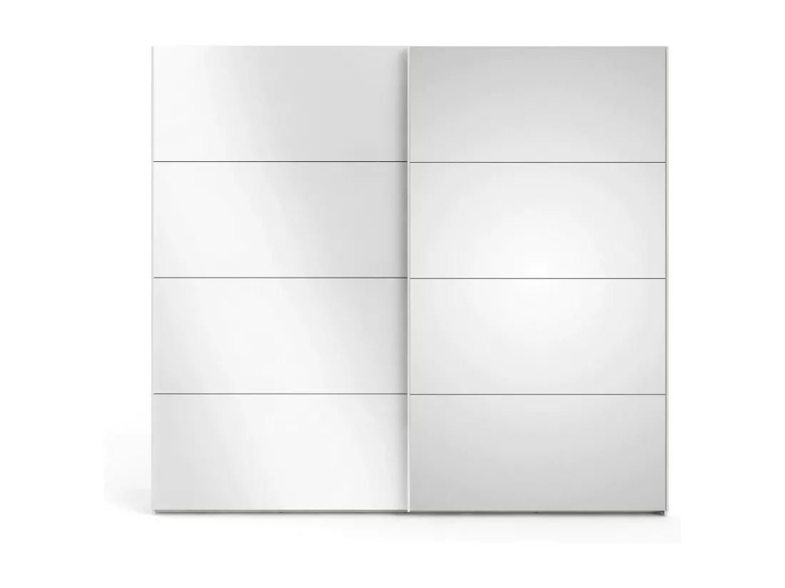 Garde-robe 2 portes Dstabil, Meubles de chambre, Penderie de plain-pied, Placard à vêtements, 243x61 h220 cm, Blanc