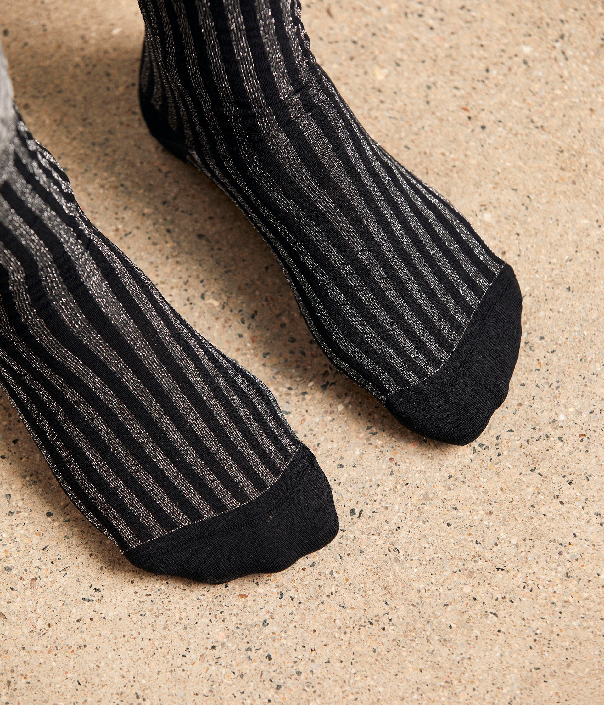 Chaussettes noir argent Anista