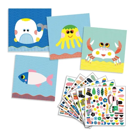 Djeco Sticker: Stickerbilder Meerestiere