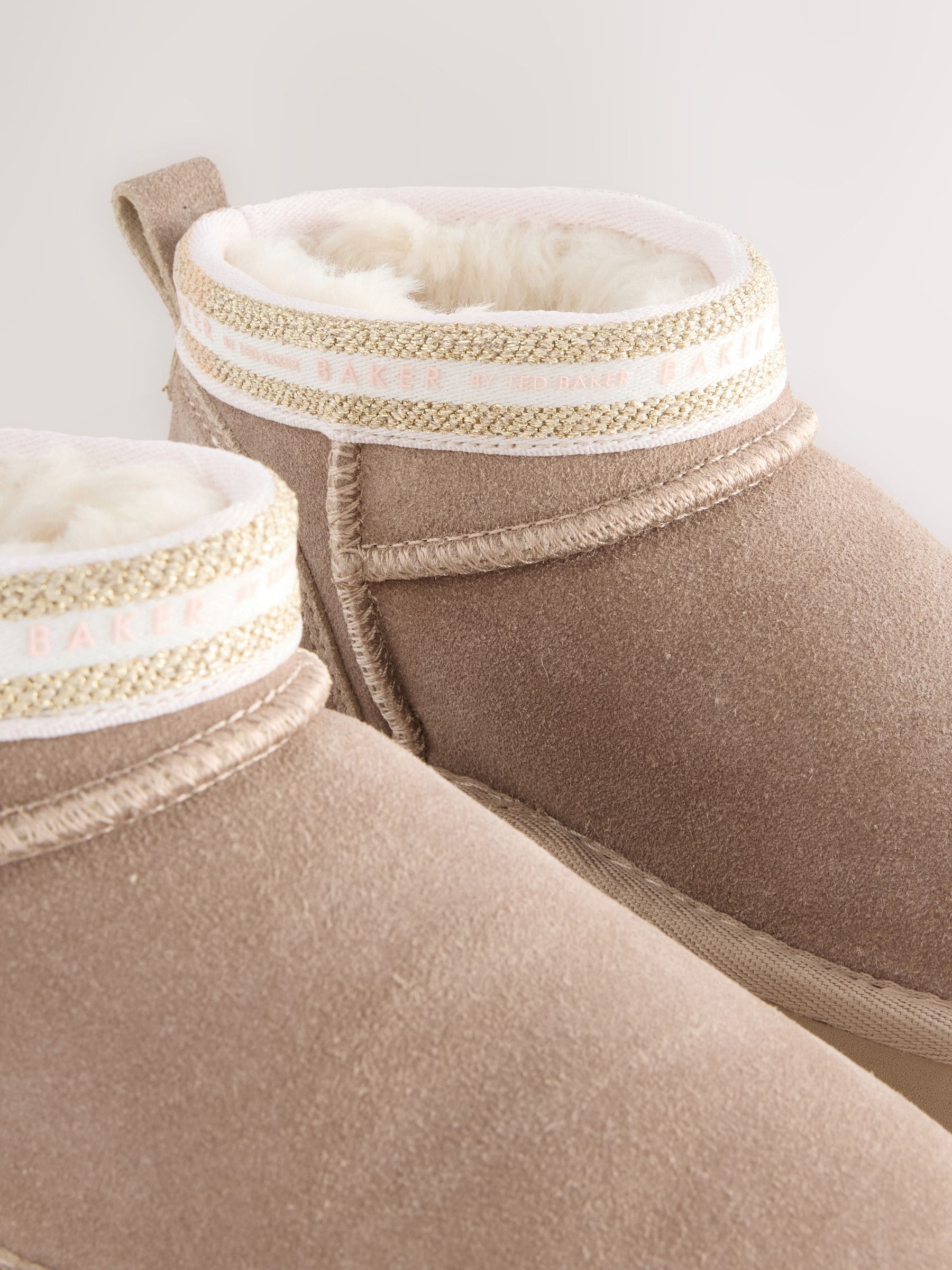 Nertsgrijs/bruin - Baker by Ted Baker Girls Water Repellent Cosy Suede Boots