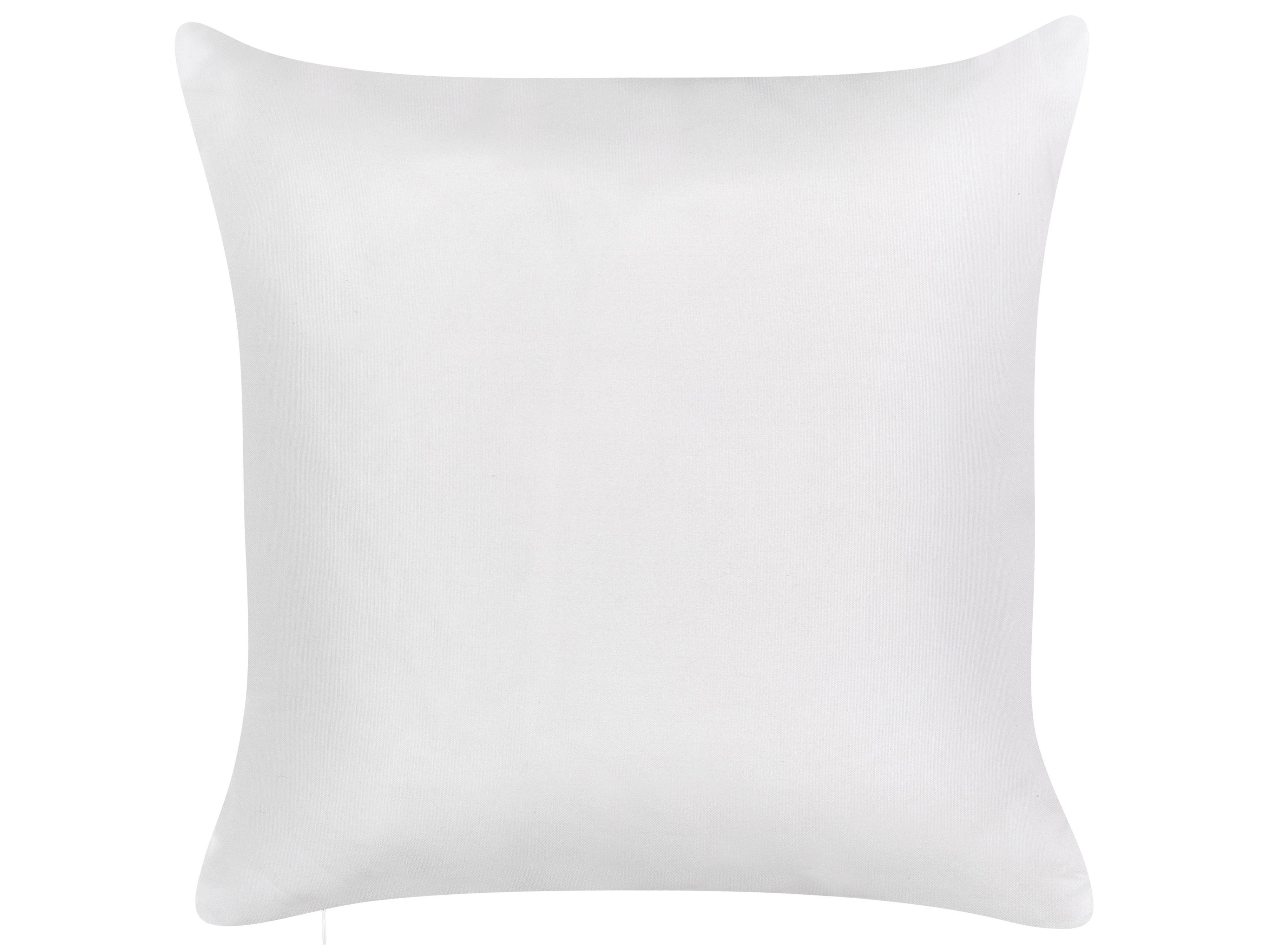 Set van 2 tuinkussens TORBORA bladpatroon 45 x 45 cm Wit Blauw