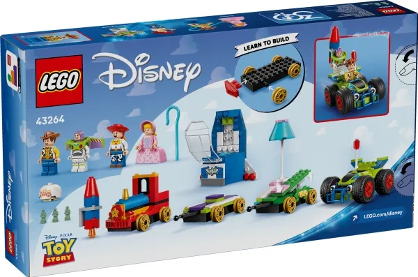 LEGO Disney 43264 Toy Story-fejring: Tog og fjernstyret bil
