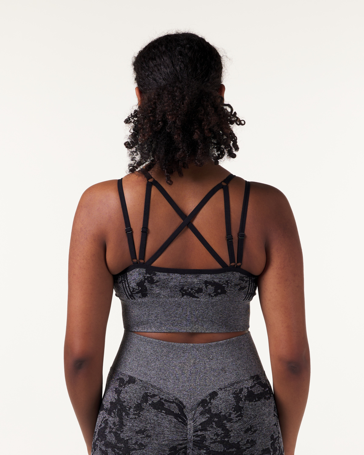 LEVITY Device Seamless Ruch Bra Dk Grey Leo
